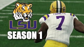 LSU REBUILD S1  LEONARD FOURNETTE CRAZY RUN VS ALABAMA  NCAA FOOTBALL 14 DYNASTY MODE [upl. by Adimra]