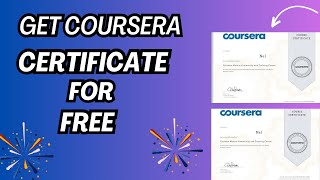 How to get Coursera courses for free with certificate  Financial Aid Guide 2024 [upl. by Arait298]