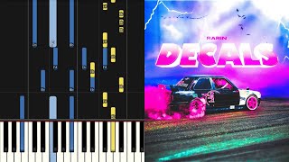 Rarin  Decals  Piano tutorial HARD  Cover by Moussetime [upl. by Eveneg]