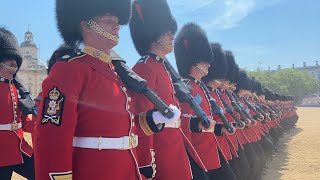 CLOSE UP of The Coldstream Guards  Trooping the Colour Colonels Review 2023 [upl. by Aivatan]