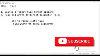 3 Create Target File and Format Options in IICS iics iicstutorial dataengineering etltool [upl. by Assyral]