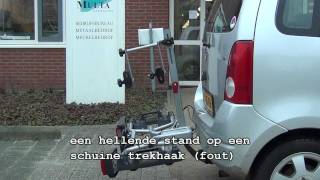 MovaNext fietsendrager  Instructie afstellen op een schuine trekhaak [upl. by Nasia]