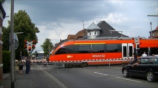 Spoorwegovergang Gronau D  Railroad crossing  Bahnübergang [upl. by Adnesor]