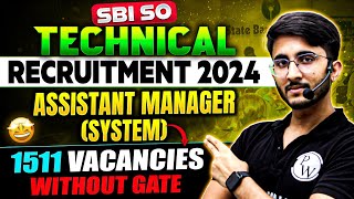 SBI SO Recruitment 2024  Assistant Manager Technical Official Notification Out  Complete Details [upl. by Nylazor]