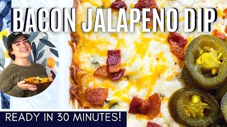 EASY Baked Jalapeno Popper Dip Recipe [upl. by Iblok360]