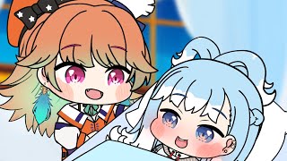 Kiwawa Sings German lullaby to sleeping Kobo 🧡💙 Hololive Anime  Kobo Kanaeru  Takanashi Kiara [upl. by Aivataj]