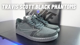 Unboxing The Travis Scott Jordan 1 Low Black Phantoms [upl. by Angelle508]