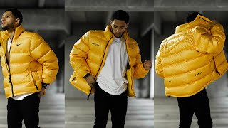 Nike NOCTA Drake Puffer Jacket Review Yellow [upl. by Kaja]