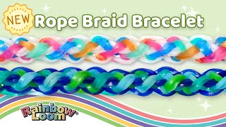 NEW Rope Braid Bracelet Rainbow Loom Tutorial by Angelynn TutorialsByA™  Intermediate Level [upl. by Aicilaana]