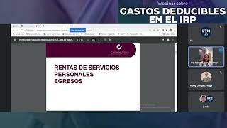 Webinar sobre Gastos deducibles en el IRP [upl. by Karoly]