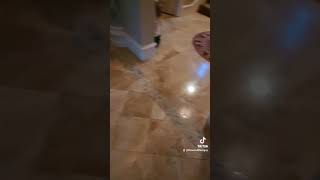 POV Travertine and Hardwood Floor Cleaning and Polishing [upl. by Adamson325]