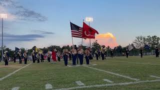 Culpeper County MCJROTC 3rd Platoon Color Guard at CCHS football game 8 Sept [upl. by Eidnak189]