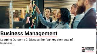 Discuss the Four Key Elements of Business Management BMAN5121LU1LO2 [upl. by Anitsihc]