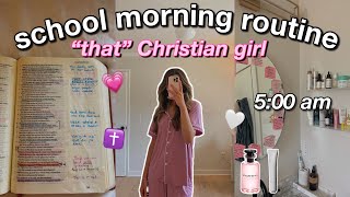 5AM quotTHATquot CHRISTIAN GIRL SCHOOL MORNING ROUTINE ✨💗🦋🤍✝️🌸 [upl. by Dorelle]