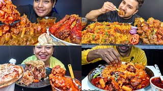 SPICY MUTTON BIRYANI🍖 WITH KOSHA MANGSHO DONUTS 🍩 EATING SHOW  ASMR EATING SHOW [upl. by Gerladina881]