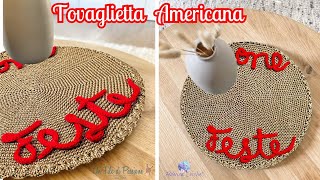 Tutorial tovaglietta americana uncinetto  tovaglietta personalizzata con tricotin [upl. by Aiak539]