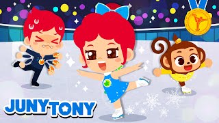 Patinaje Artístico  Patinemos Sobre Hielo  Deportes  Canciones Infantiles  JunyTony en Español [upl. by Eldridge453]