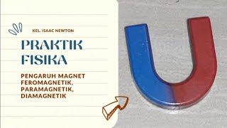 Praktik Fisika Pengaruh Magnet Feromagnetik Paramagnetik Diamagnetik — Kelompok 6 Isaac Newton [upl. by Teerprah]