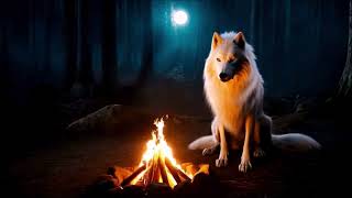 Wolf Howling at the Moon  Wolves Sounds Effects at Night  scary wolf sounds [upl. by Robbyn]