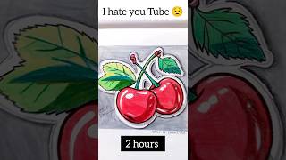 How YouTube works  I hate YouTube 😟  spellofdrawing shortvideodrawingartcolourdrawing [upl. by Eceinal192]