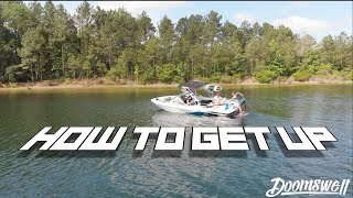 Beginner Wakesurfing Tips  How to Get Up on a Wakesurf Board [upl. by Olracnaig]