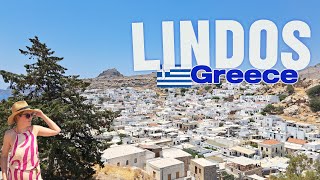 Lindos Village Walking Tour 🇬🇷 Rhodes Greece  Top places to visit in a day [upl. by Omsare]