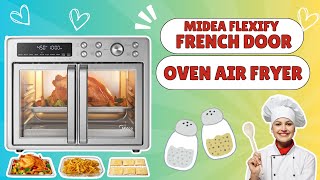 Midea Flexify French Door Air Fryer Oven Combo Review Extra Large Air Fryer Countertop Oven [upl. by Ahsienot]