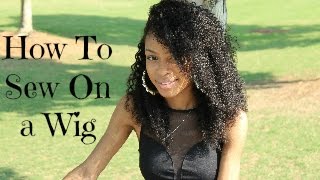 How to Sew Down a Wig Curly Flip Over Unit [upl. by Ardiedak]