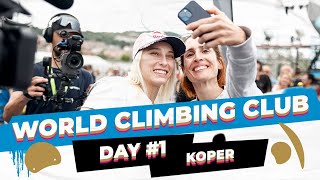 Chatting with Janja Garnbret and a lot more on day one  Koper 2024 [upl. by Enelrac]