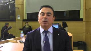 Carlos Ghosn quotJe suis fier davoir contribué à la globalisation de Renaultquot [upl. by Llehcar]