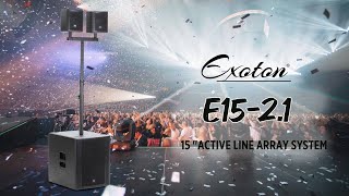 EXOTON E1521 2200W 15quot Active Line Array Column PA Speaker [upl. by Jobey]