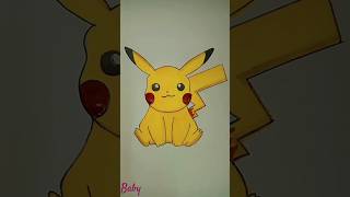 Pika pika Pikachu 💛🤡 easy drawing 😍 please subscribe my channel 🙏 [upl. by Acitel]