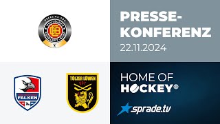 22112024  Pressekonferenz  Heilbronner Falken vs Tölzer Löwen [upl. by Iturhs251]