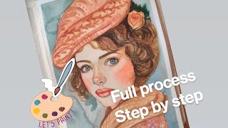 watercolor portrait step by step [upl. by Brodsky]