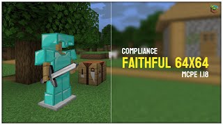 Compliance  Faithful 64x64  MCPE 118 Texture Packs [upl. by Emirej]