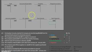 TAccounts Analyzing Business Transactions amp Debits and Credits [upl. by Nodab]