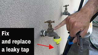 How to fix a leaking dripping outdoor tap [upl. by Morey]