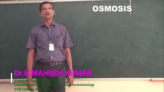 OSMOSIS l Lecture by DrBMakesh Kumar l Department of Plant Biology amp Bio Technology [upl. by Auhsej976]