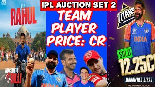 IPL mega auction Set2 KL Rahul DC Muhammad Shami SRH Muhammad Siraj GT Yuzi Chahal PBKS Miller [upl. by Naujtna]