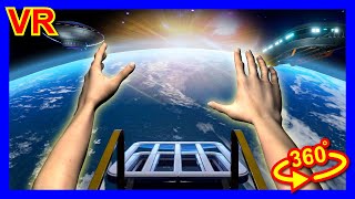 VR 360° Fear of Heights in Space04Alien UFO Starship 4K 高所恐怖症？ [upl. by Ferrell]