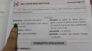 Std 5 English Lesson 19 Be a Good Host and Guest Digests Answers Maharashtra Board [upl. by Ikaz294]