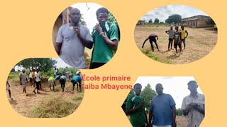 École primaire de Taiba Mbayene journée de nettoiement en compagnie avec l’ASC jappo de Taiba [upl. by Llehsyt]