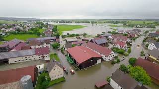 Hochwasser 2024 in Gablingen an der Schmutter [upl. by Aivatan]