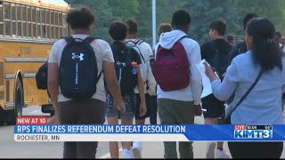 Rochester Public Schools finalizes referendum defeat resolution [upl. by Aysa367]