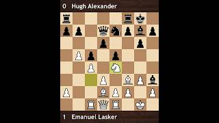 Emanuel Lasker vs Hugh Alexander  Nottingham 1936  Round 15 [upl. by Manvell]