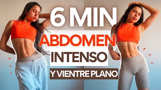 6 MIN ABDOMINALES EN LLAMAS para mujer –vientre plano y definido en casa – ejercicios abdominales [upl. by Kingdon]