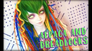 Making a Custom BJD Wig  NEON RAVER HAIR [upl. by Deirdre]