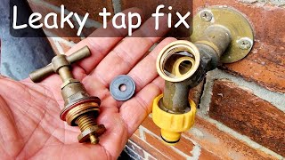 Outside Tap Leaking Fix Washer Replacement [upl. by Chappy]