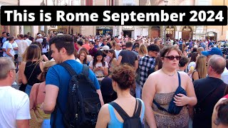 Rome Italy Heres the Situation in Rome September 2024 Rome walking tour Roma Italia Trevi Rome [upl. by Kesley]