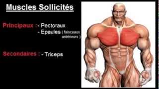 Exercice musculation Pectoraux  quot Développé couché barre incliné quot [upl. by Morie]